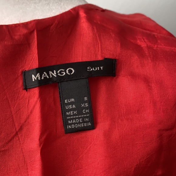 Like new Mango Suit Red Short Dress S/XS Spring Dress - Picture 5 of 6